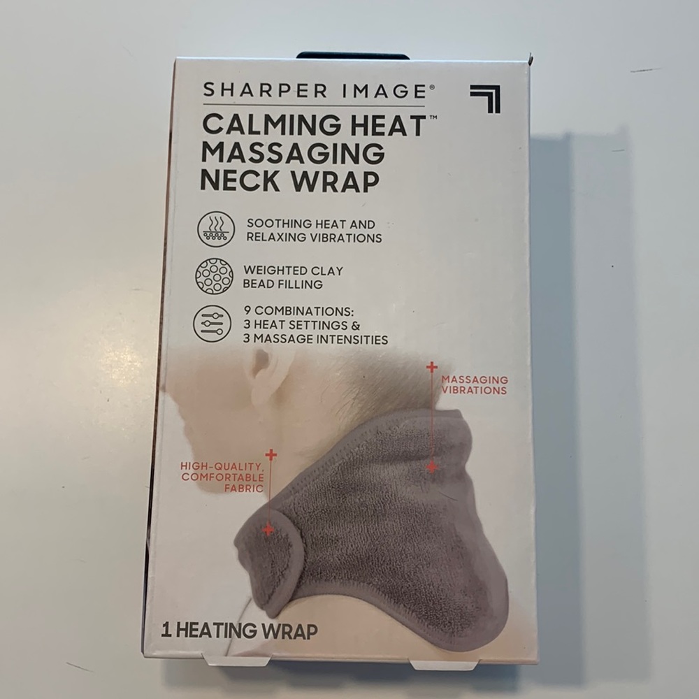Sharper Image Calming Heat Massaging Neck Wrap
